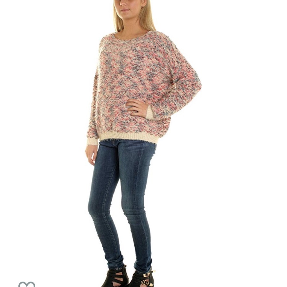 Suncoo Paris Multi Loose Fit Fluffy Jumper size TU